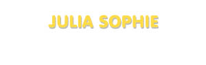 Der Vorname Julia Sophie